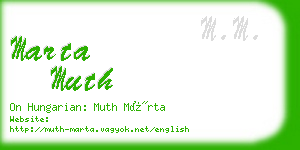 marta muth business card